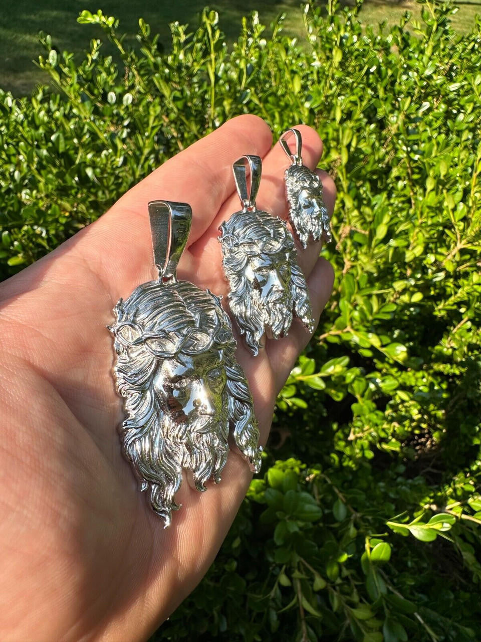 #1 Bestseller Jesus Piece Pendant - 925 Silver - 3 Sizes 1.5"-3"