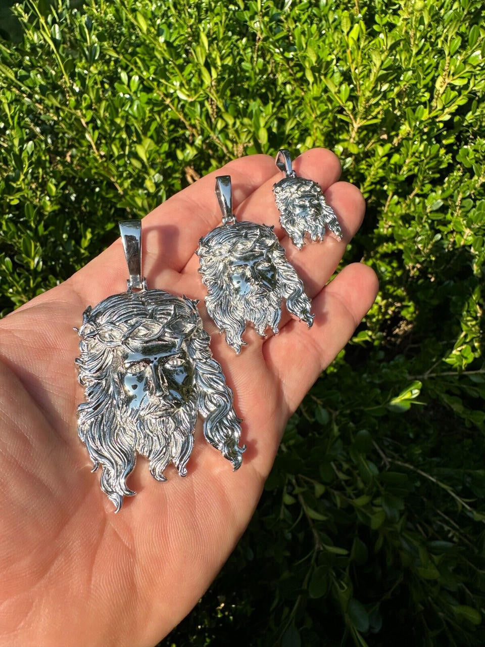 #1 Bestseller Jesus Piece Pendant - 925 Silver - 3 Sizes 1.5"-3"