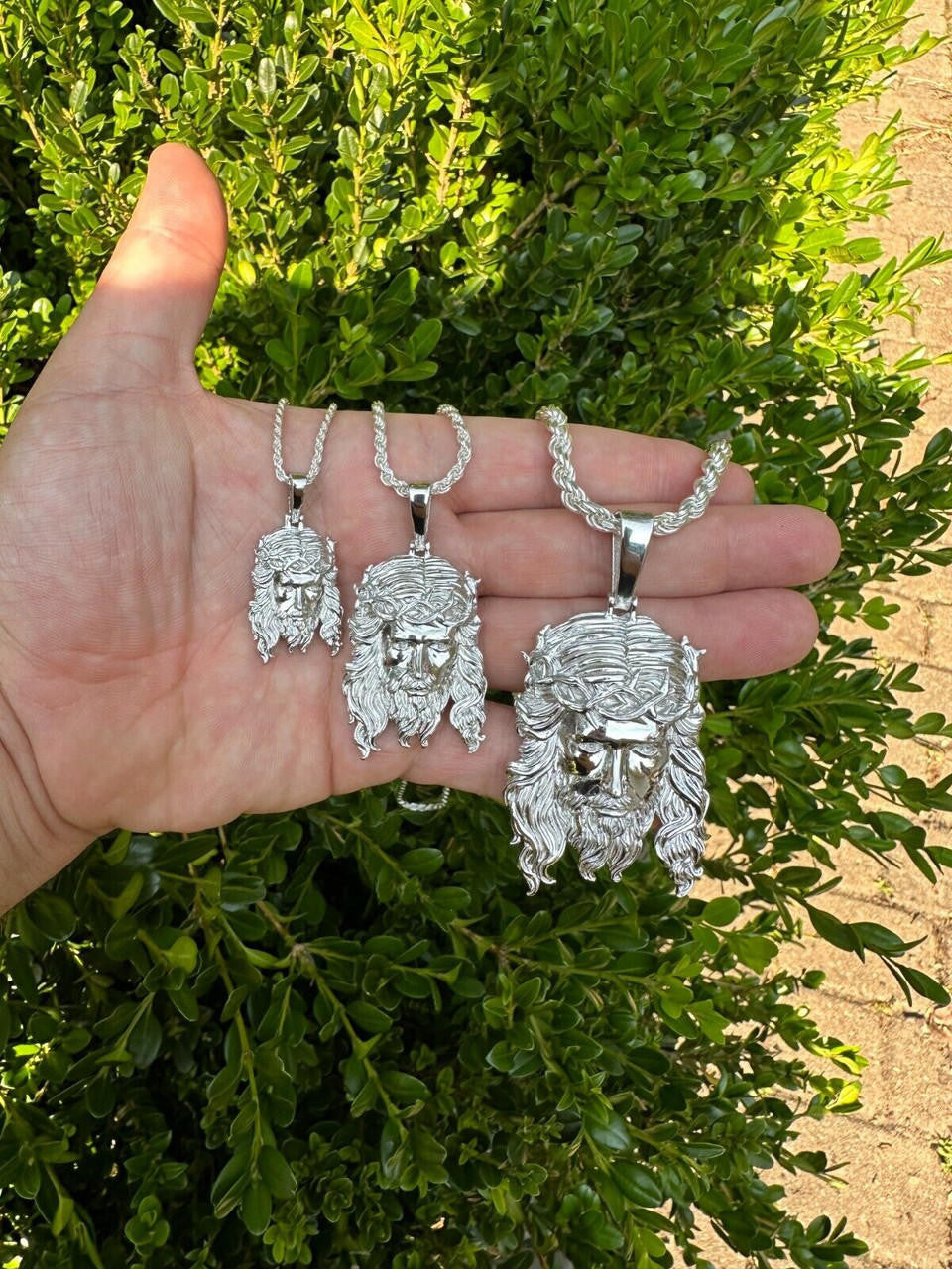 #1 Bestseller Jesus Piece Pendant - 925 Silver - 3 Sizes 1.5"-3"