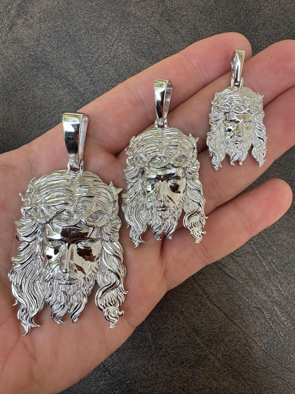 #1 Bestseller Jesus Piece Pendant - 925 Silver - 3 Sizes 1.5"-3"