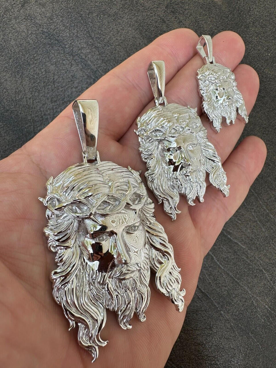 #1 Bestseller Jesus Piece Pendant - 925 Silver - 3 Sizes 1.5"-3"