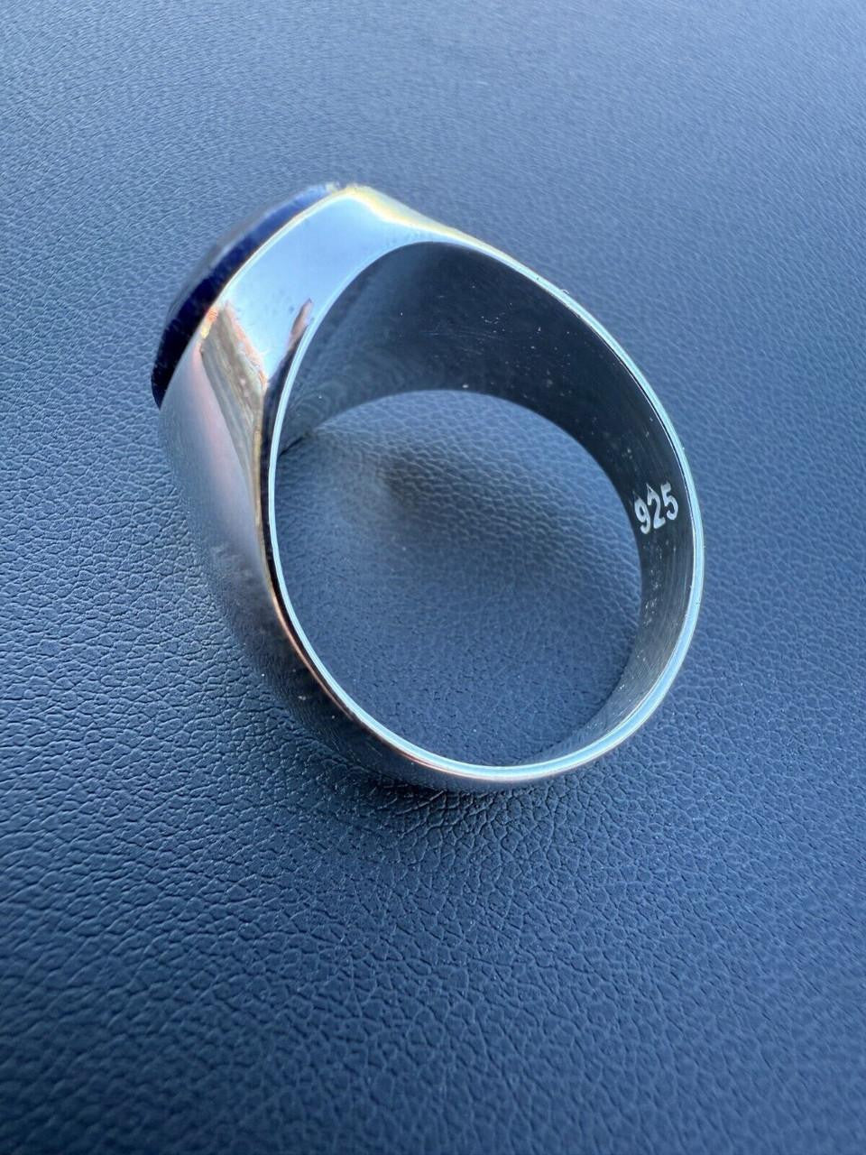 Beverly Hills Swag Ring - 925 Silver - Genuine Blue Sapphire Stone