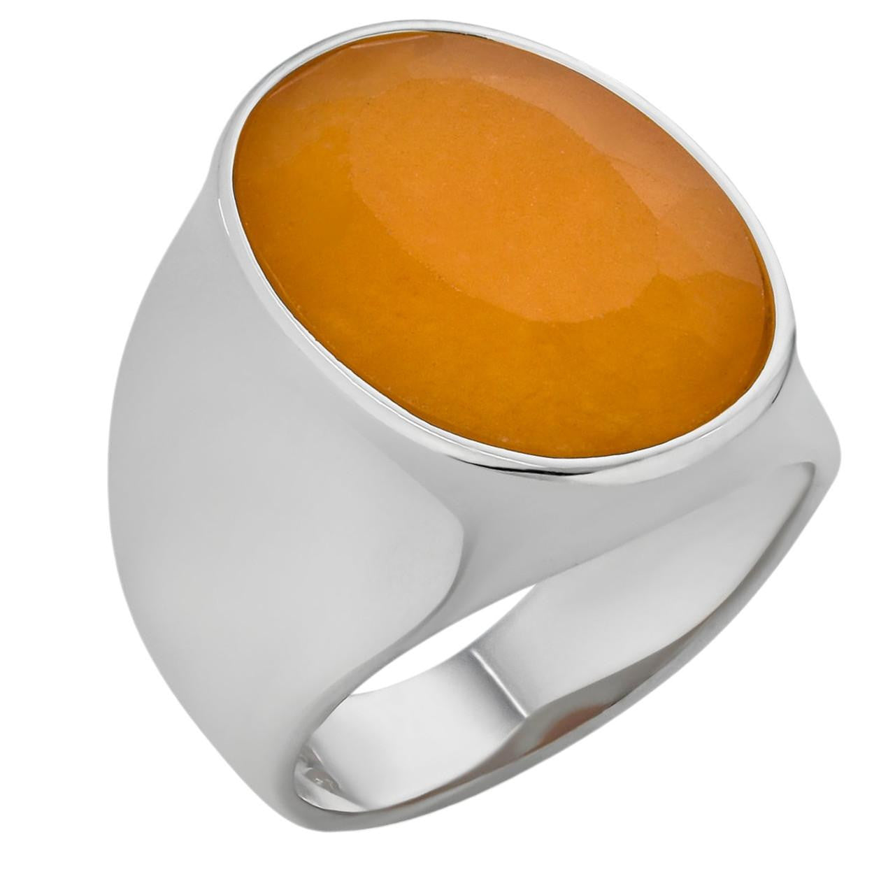 Hollywood Swag Ring - 925 Silver - Genuine Yellow Sapphire Stone