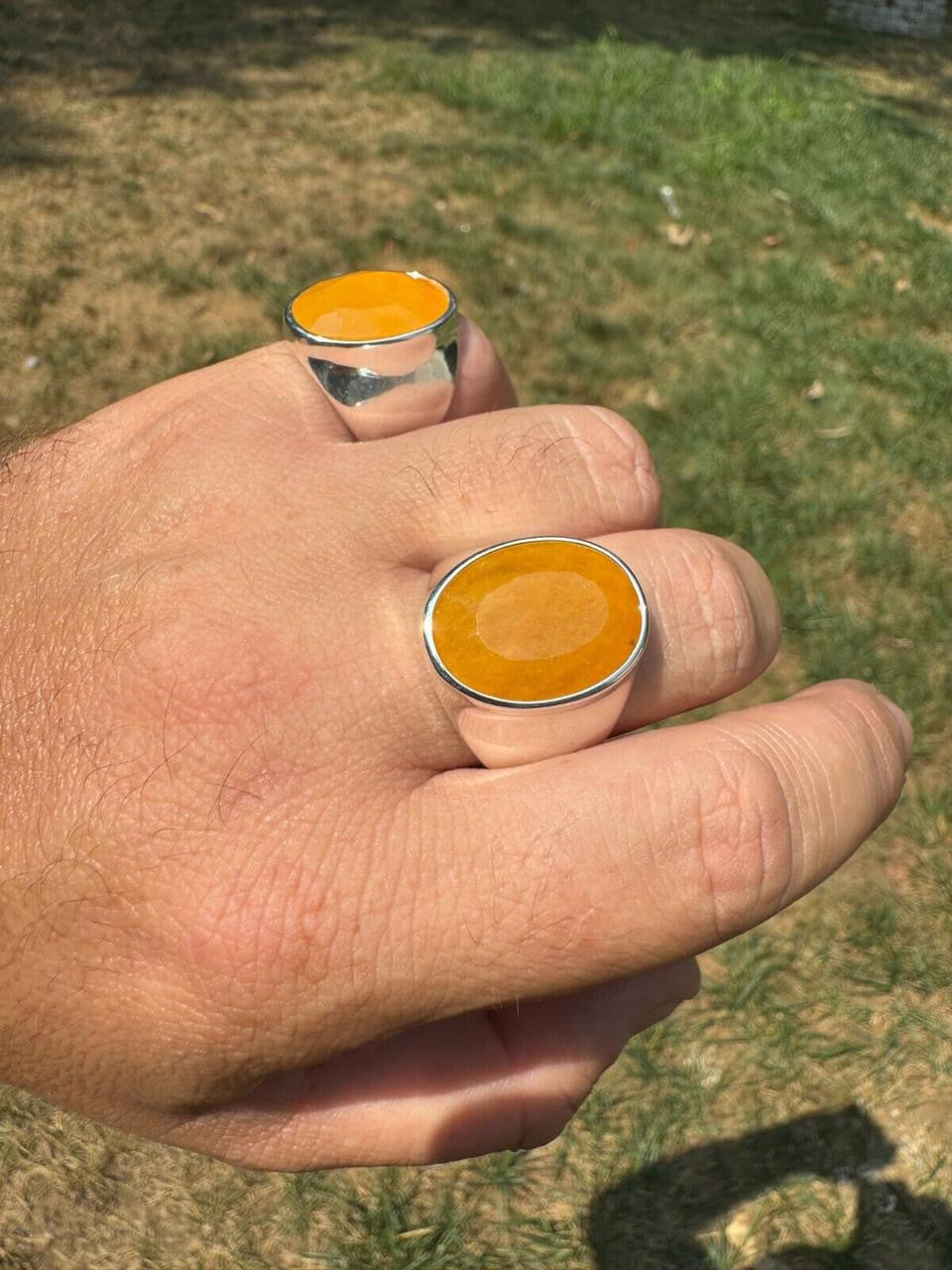 Hollywood Swag Ring - 925 Silver - Genuine Yellow Sapphire Stone