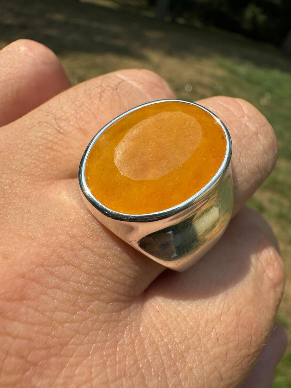 Hollywood Swag Ring - 925 Silver - Genuine Yellow Sapphire Stone