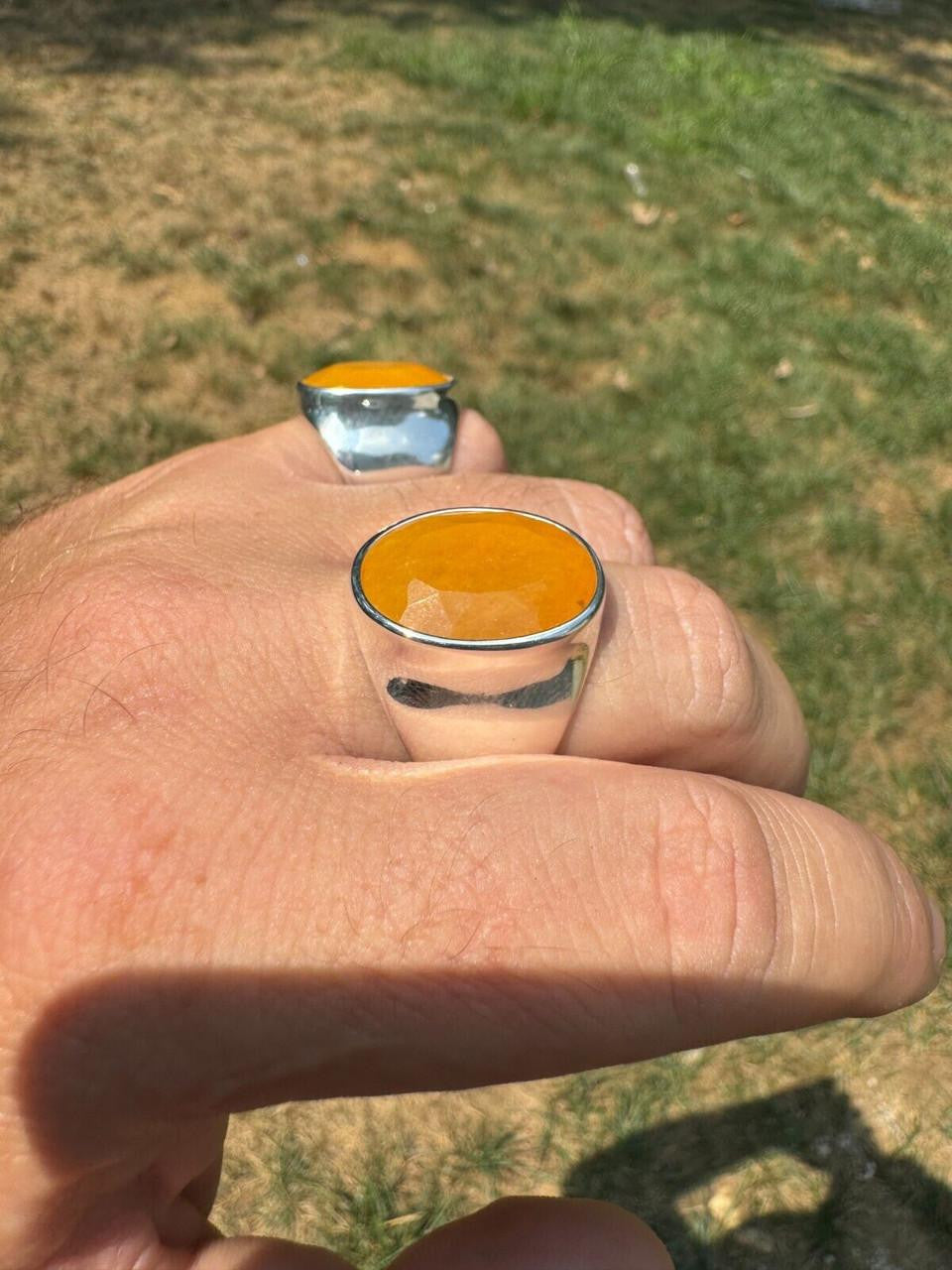 Hollywood Swag Ring - 925 Silver - Genuine Yellow Sapphire Stone