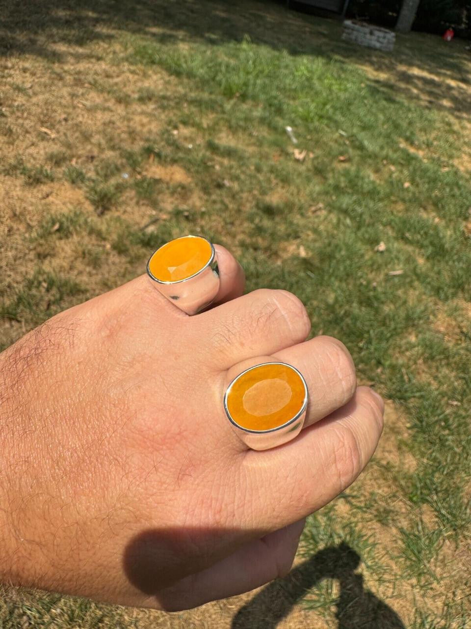 Hollywood Swag Ring - 925 Silver - Genuine Yellow Sapphire Stone