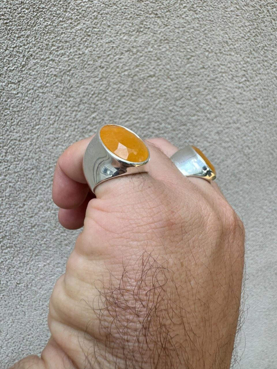 Hollywood Swag Ring - 925 Silver - Genuine Yellow Sapphire Stone