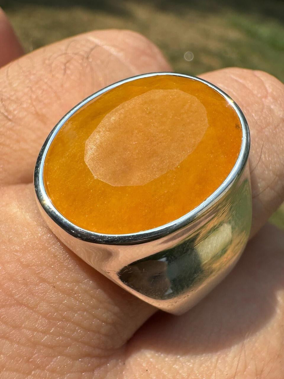 Hollywood Swag Ring - 925 Silver - Genuine Yellow Sapphire Stone