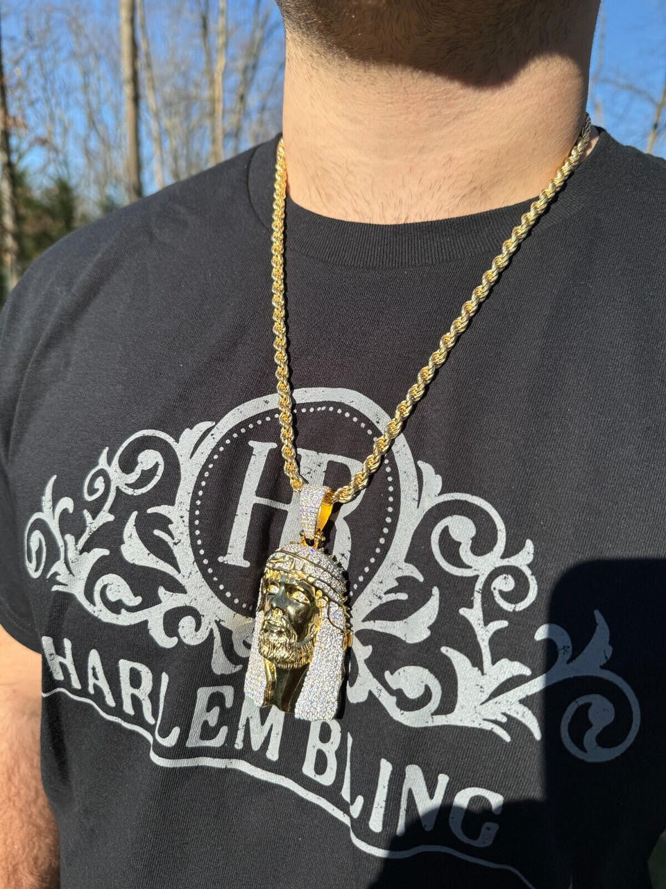 MOISSANITE Hip Hop Jesus Piece Opens Up Father Son & Holy Spirit  - 14k Gold Vermeil Or 925 Silver - Large 3.25"