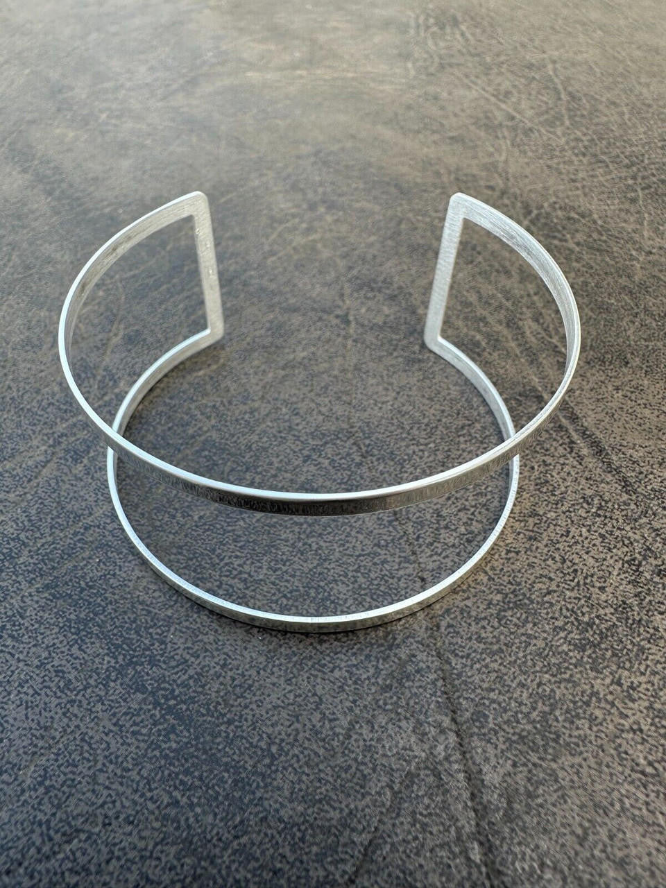 Italy Solid 925 Sterling Silver Plain 1.5" Wide Classic Cuff Bangle Bracelet