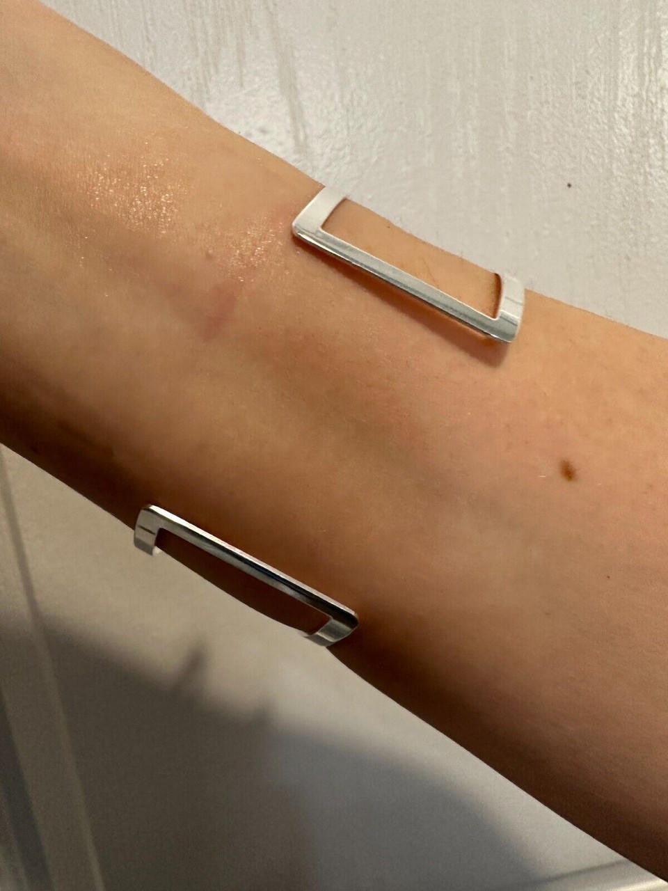 Italy Solid 925 Sterling Silver Plain 1.5" Wide Classic Cuff Bangle Bracelet