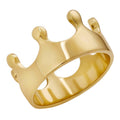 King/Queen Crown Ring - 14k Gold Vermeil 925 Silver - Plain