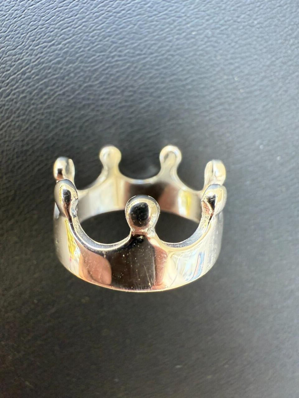 King/Queen Crown Ring - 925 Silver - Plain