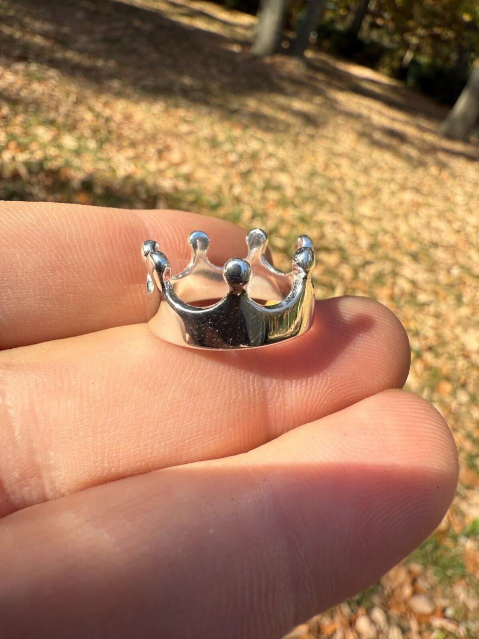 King/Queen Crown Ring - 925 Silver - Plain