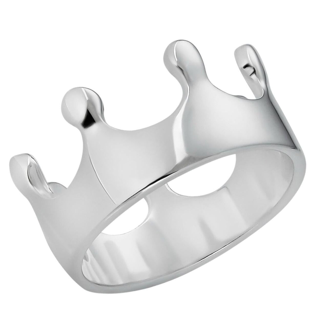 King/Queen Crown Ring - 925 Silver - Plain
