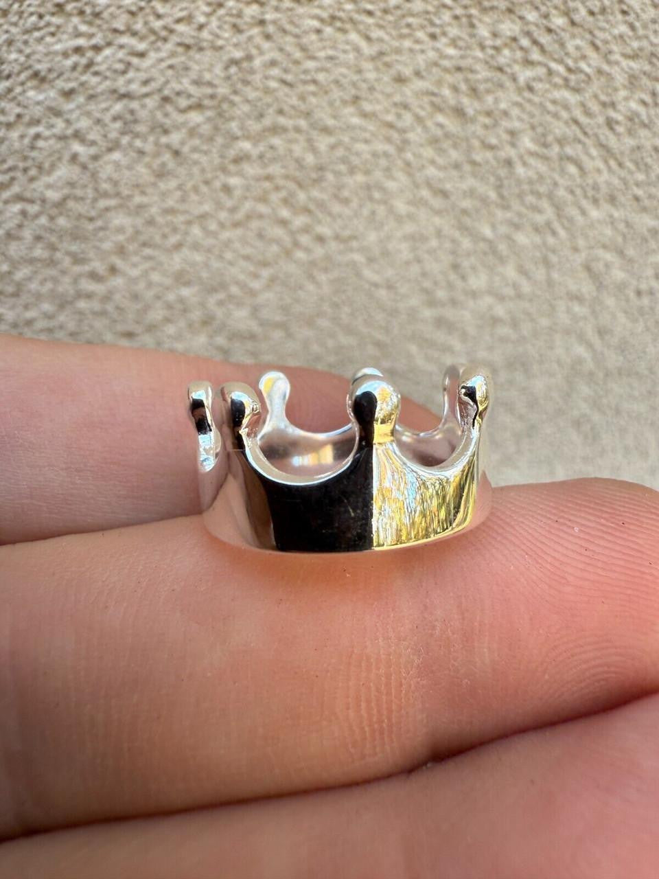 King/Queen Crown Ring - 925 Silver - Plain