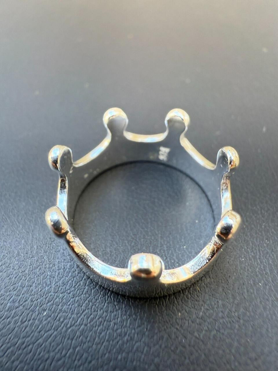 King/Queen Crown Ring - 925 Silver - Plain