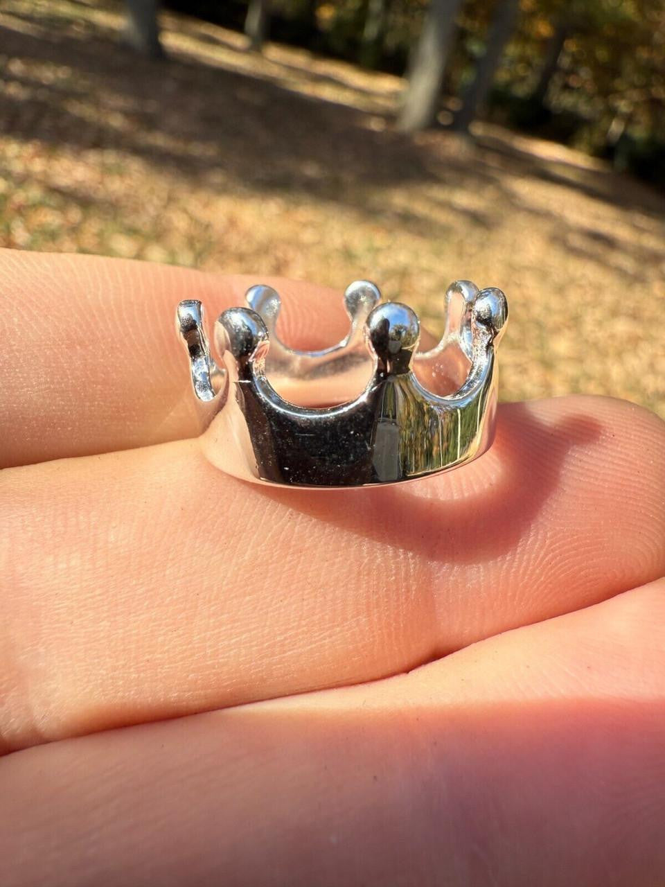 King/Queen Crown Ring - 925 Silver - Plain