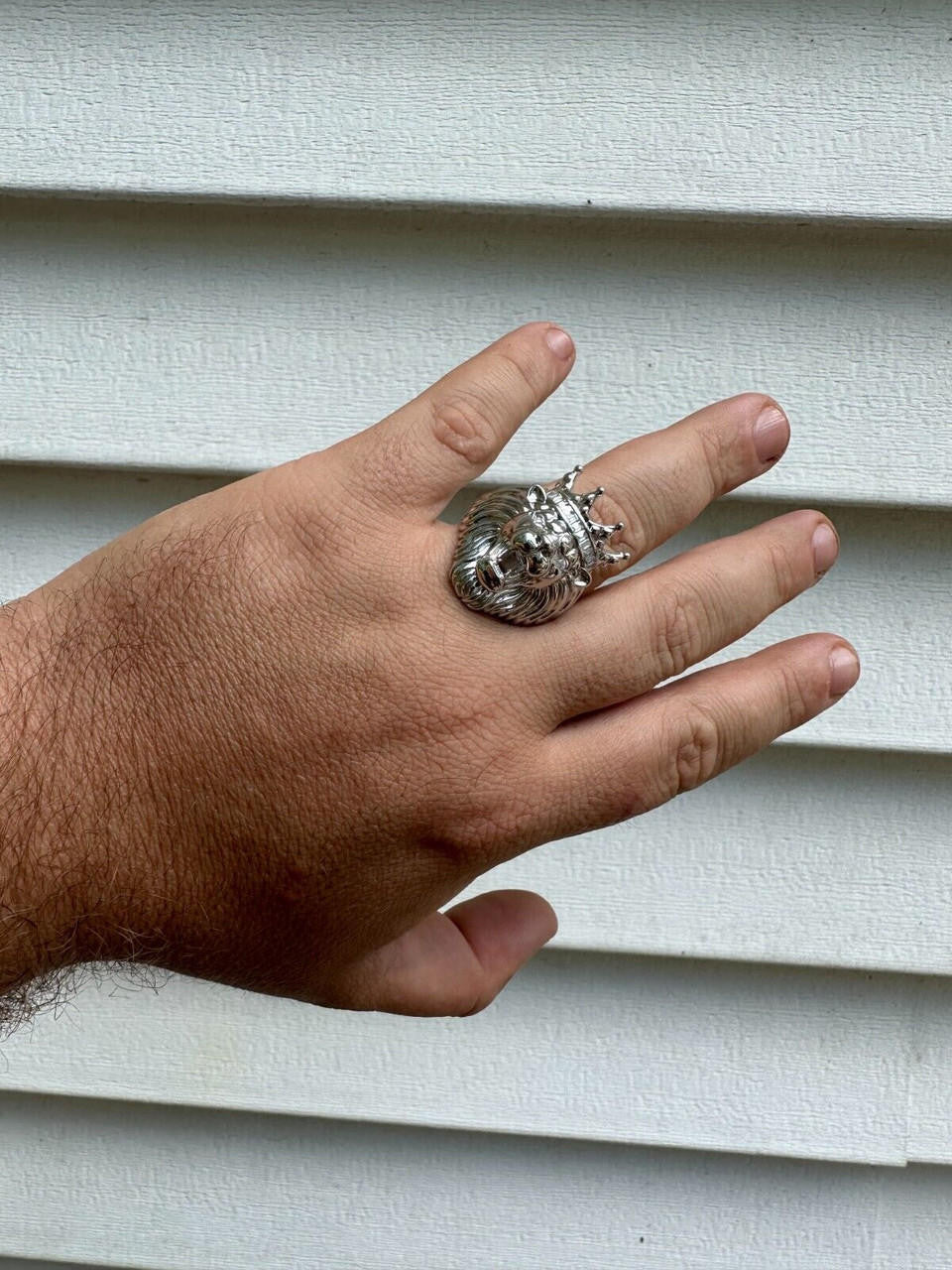 MOISSANITE Rasta King Lion Head Ring - 925 Silver