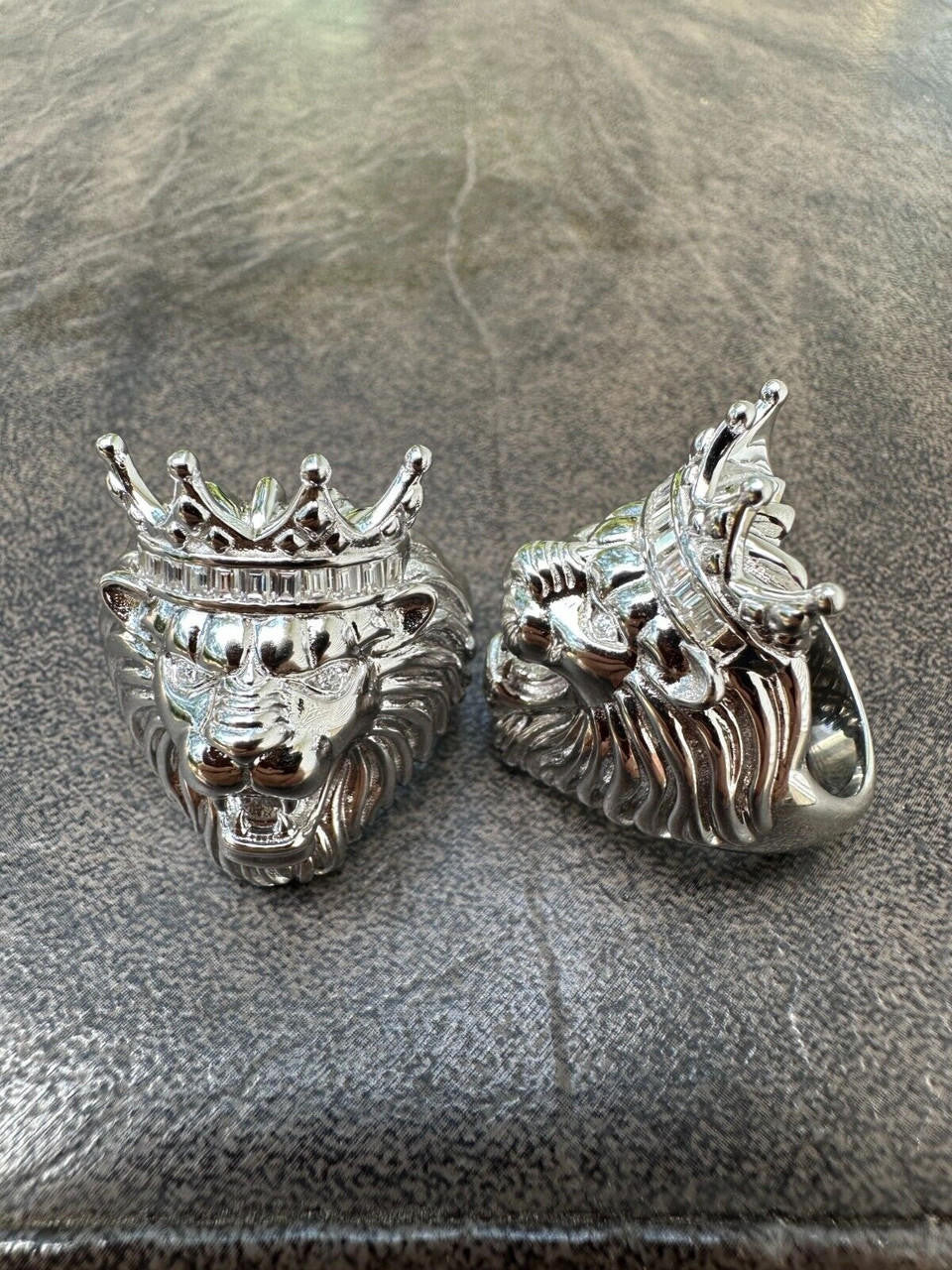 MOISSANITE Rasta King Lion Head Ring - 925 Silver