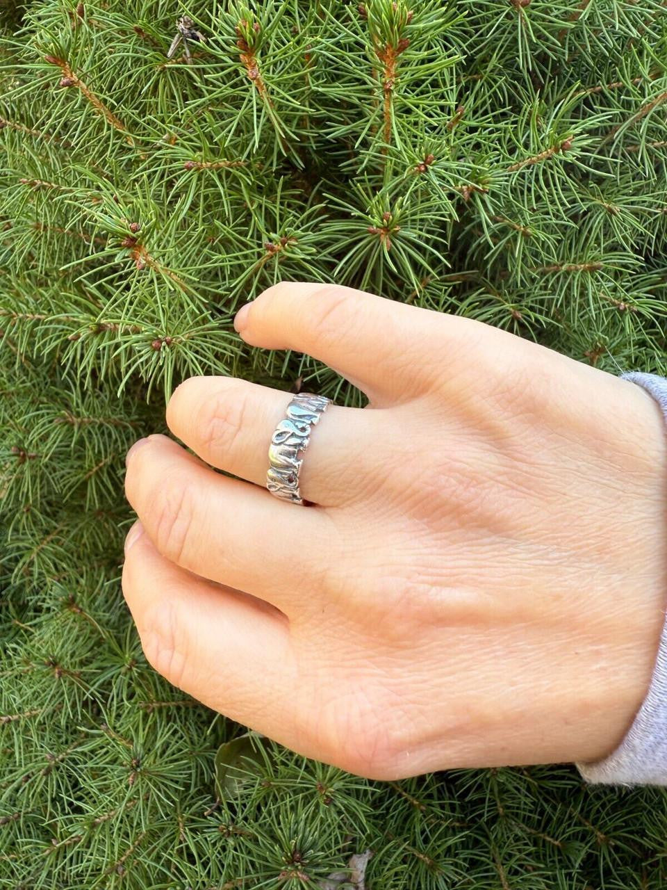 Lucky Elephant Band Ring - 925 Silver - Plain