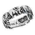 Lucky Elephant Band Ring - 925 Silver - Plain