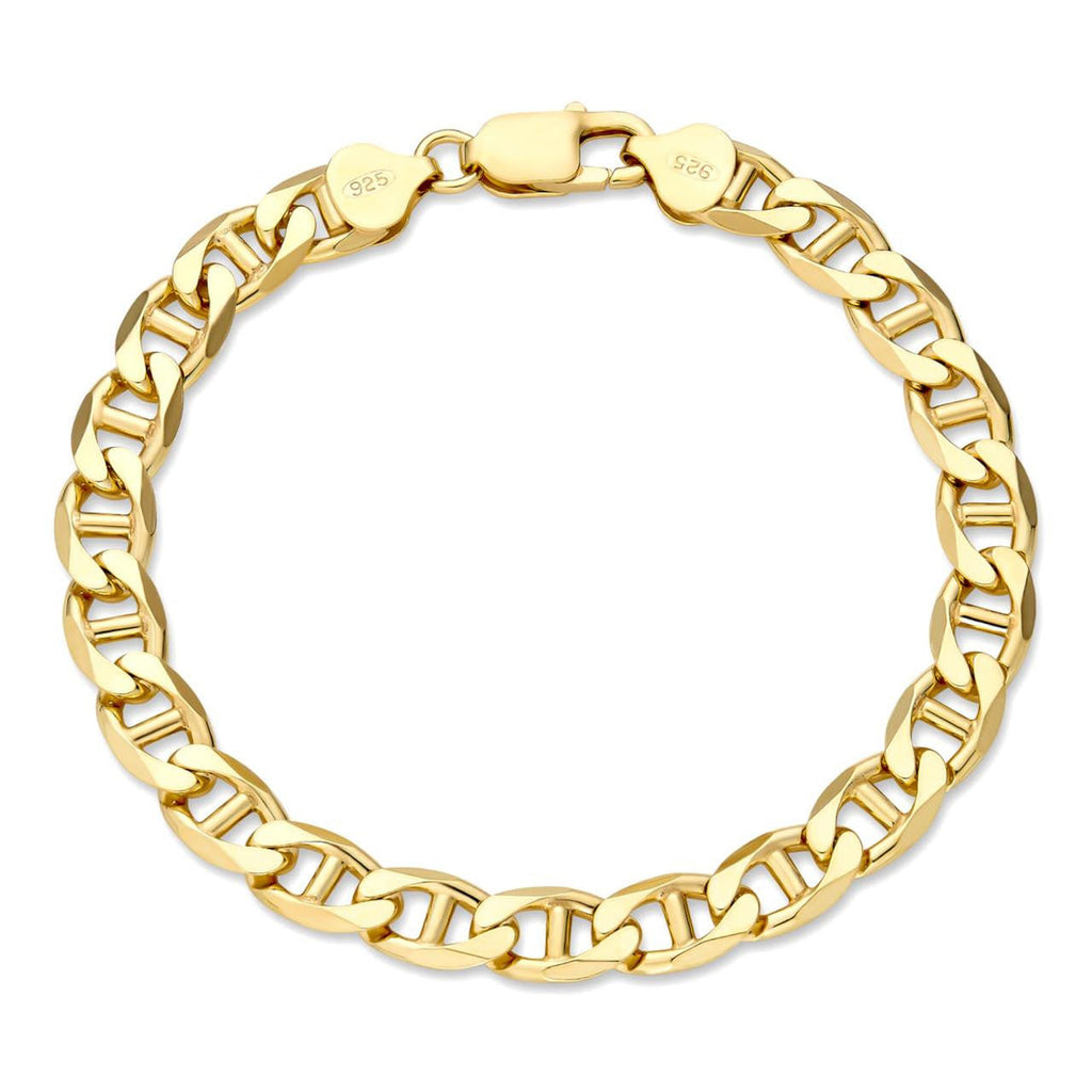 Mariner Link Bracelet - 14k Gold Vermeil 925 Sterling Silver - 6"-9" - 2.5mm-16mm