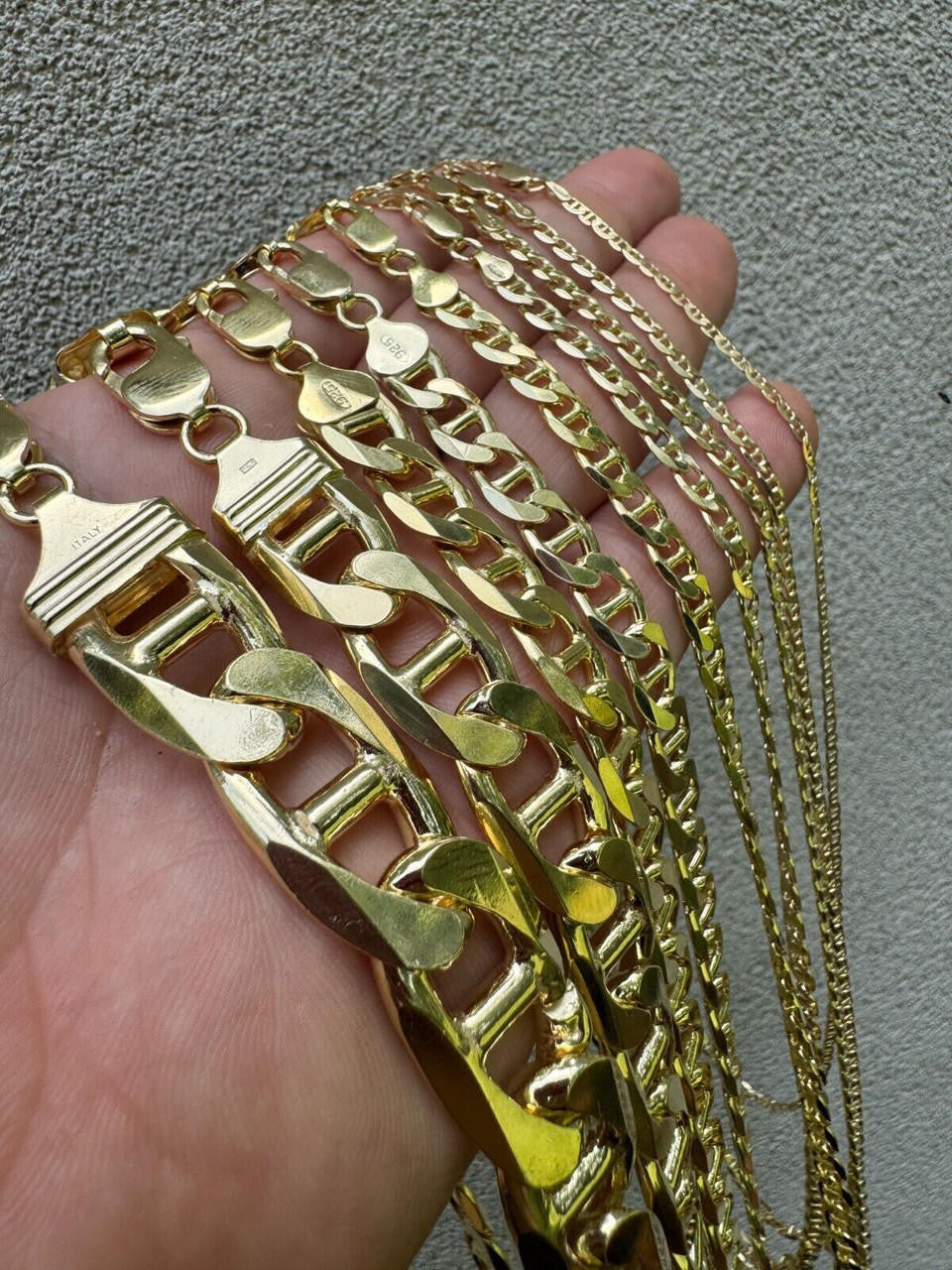 Mariner Link Bracelet - 14k Gold Vermeil 925 Sterling Silver - 6"-9" - 2.5mm-16mm