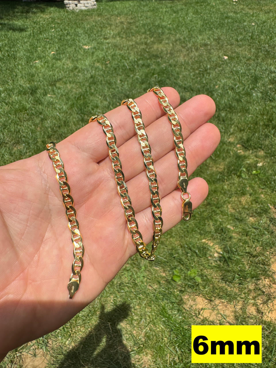 Mariner Link Chain Necklace Or Bracelet - 14k Gold Vermeil 925 Sterling Silver - 6"-30" - 2.5mm-16mm