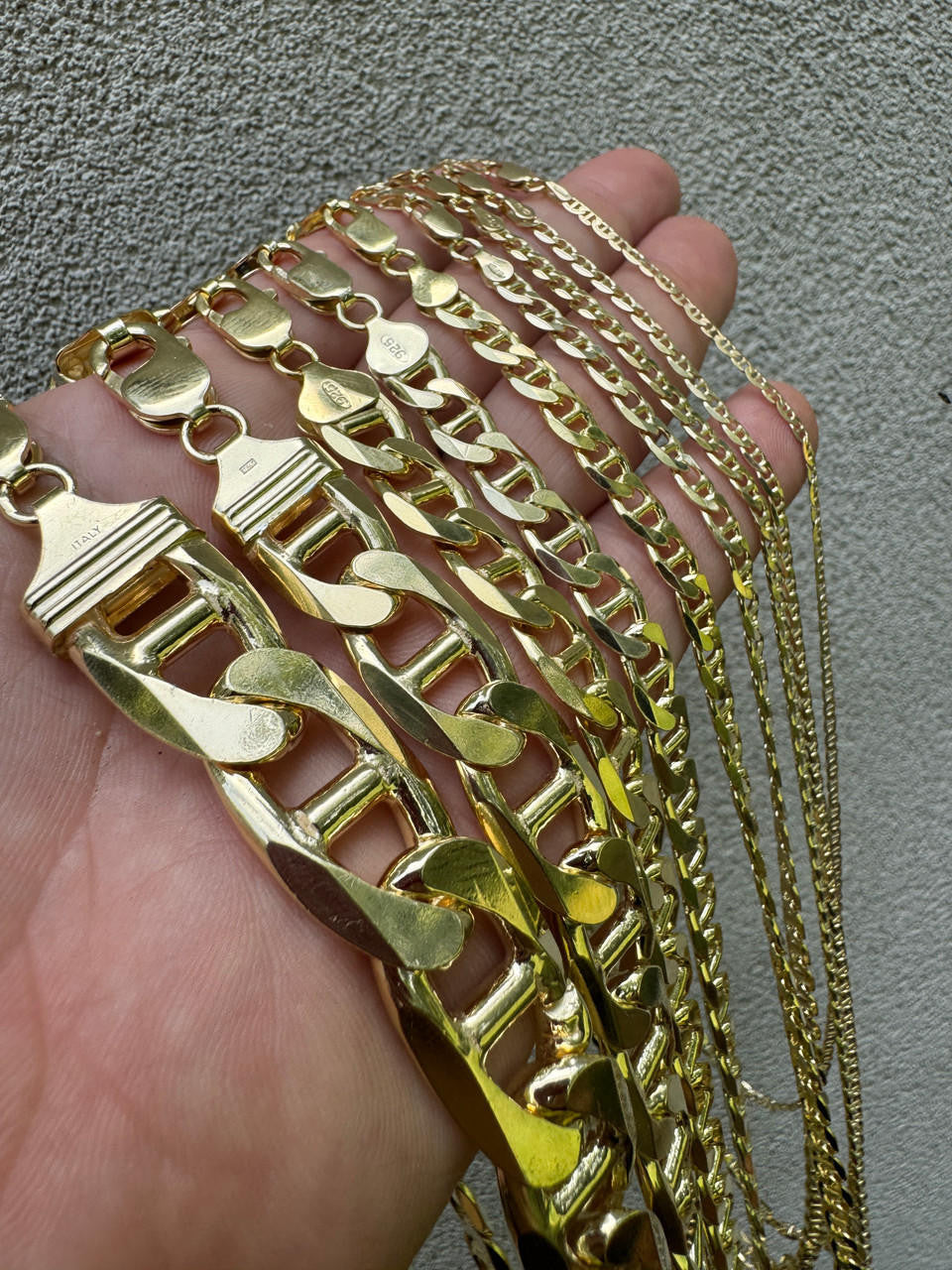 Mariner Link Chain Necklace Or Bracelet - 14k Gold Vermeil 925 Sterling Silver - 6"-30" - 2.5mm-16mm