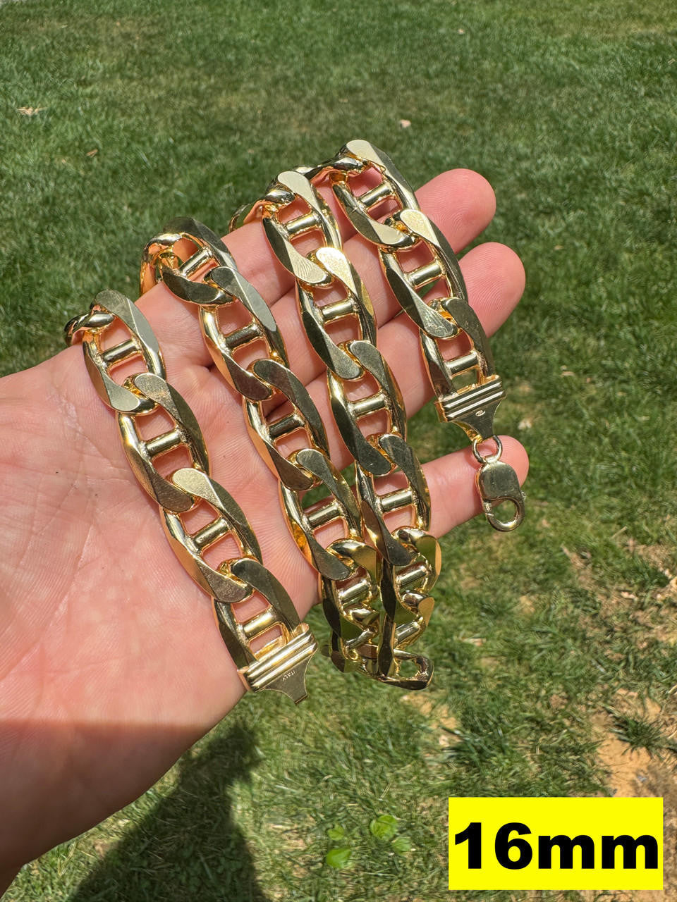Mariner Link Chain Necklace Or Bracelet - 14k Gold Vermeil 925 Sterling Silver - 6"-30" - 2.5mm-16mm