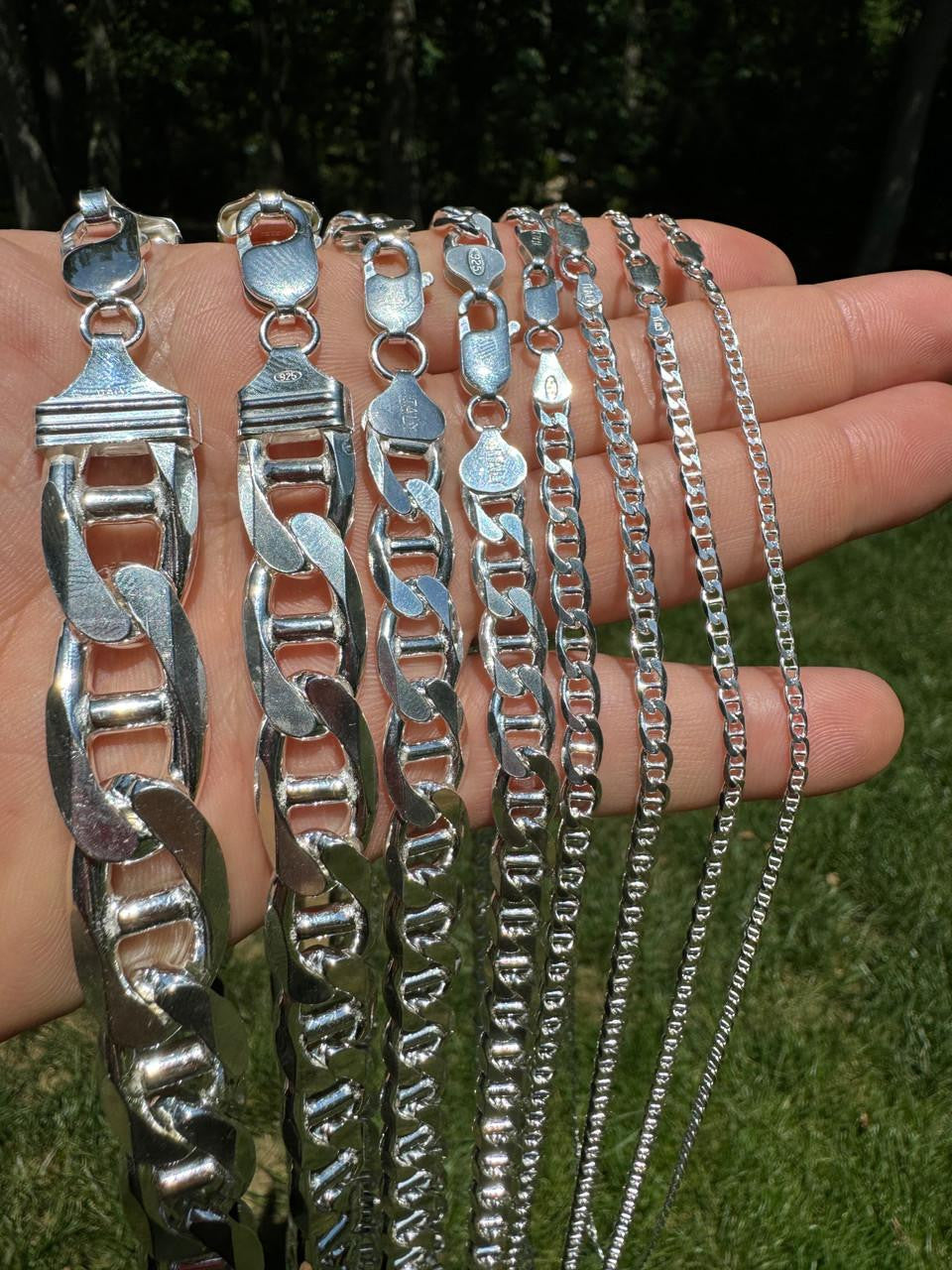 Mariner Link Chain Necklace Or Bracelet - 925 Sterling Silver - 6"-30" - 2.5mm-16mm