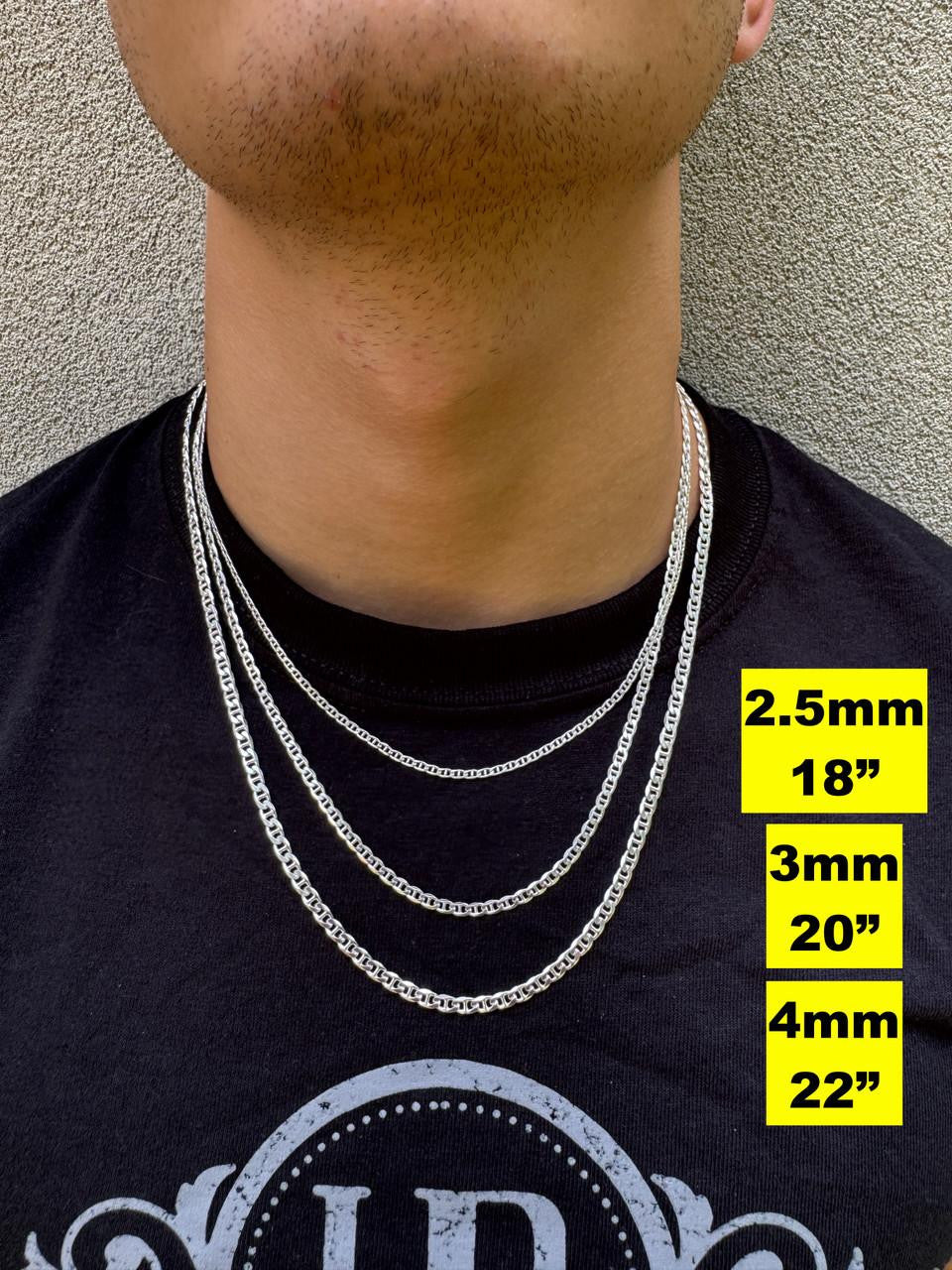 Mariner Link Chain Necklace Or Bracelet - 925 Sterling Silver - 6"-30" - 2.5mm-16mm