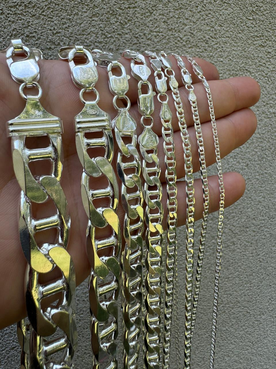 Mariner Link Chain Necklace Or Bracelet - 925 Sterling Silver - 6"-30" - 2.5mm-16mm
