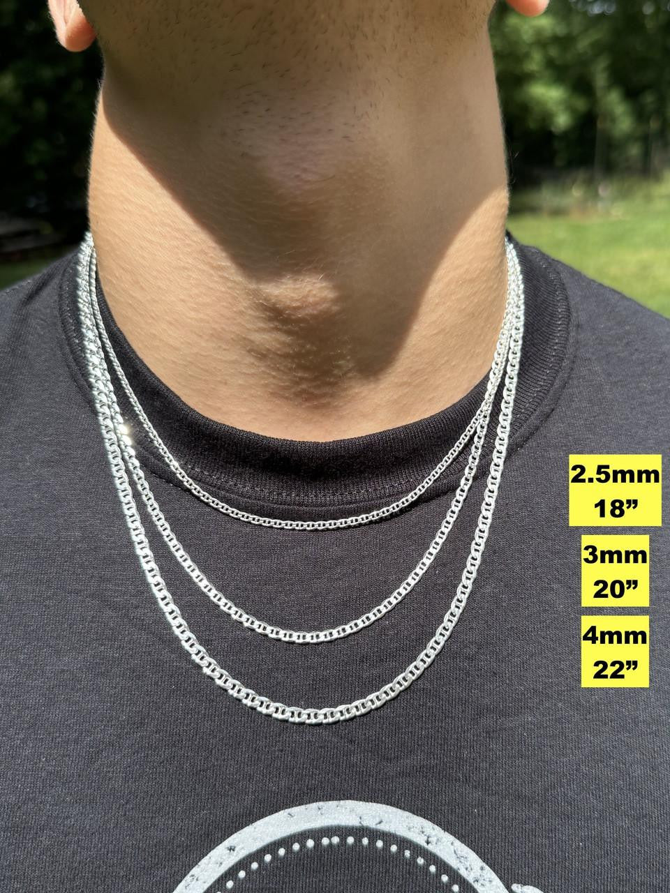 Mariner Link Chain Necklace Or Bracelet - 925 Sterling Silver - 6"-30" - 2.5mm-16mm