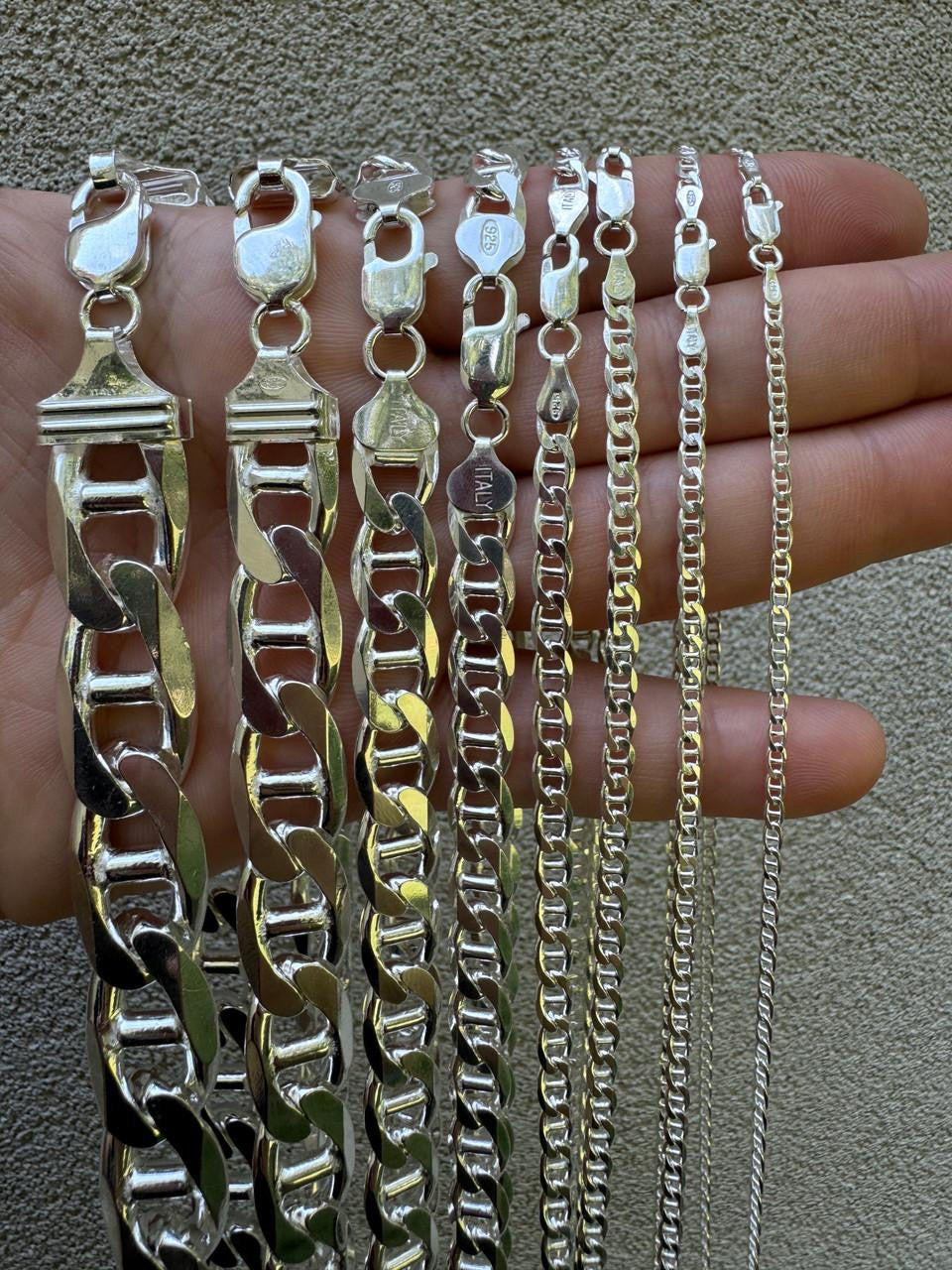 Mariner Link Chain Necklace Or Bracelet - 925 Sterling Silver - 6"-30" - 2.5mm-16mm