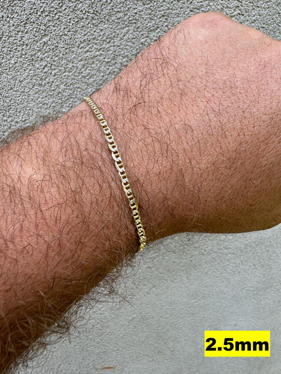 Mariner Link Chain Necklace Or Bracelet - Two Tone Diamond Cut 14k Gold Vermeil 925 Sterling Silver - 6"-30" - 2.5mm-10mm