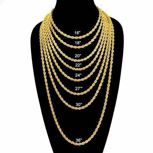 Mens Miami Cuban Link Chain - Gold Plated Stainless Steel 8-18mm Yellow/Rose/White