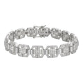 MOISSANITE Octagonal Custom Link Bracelet Iced Out - 925 Silver - 12mm - 7"-8.5"