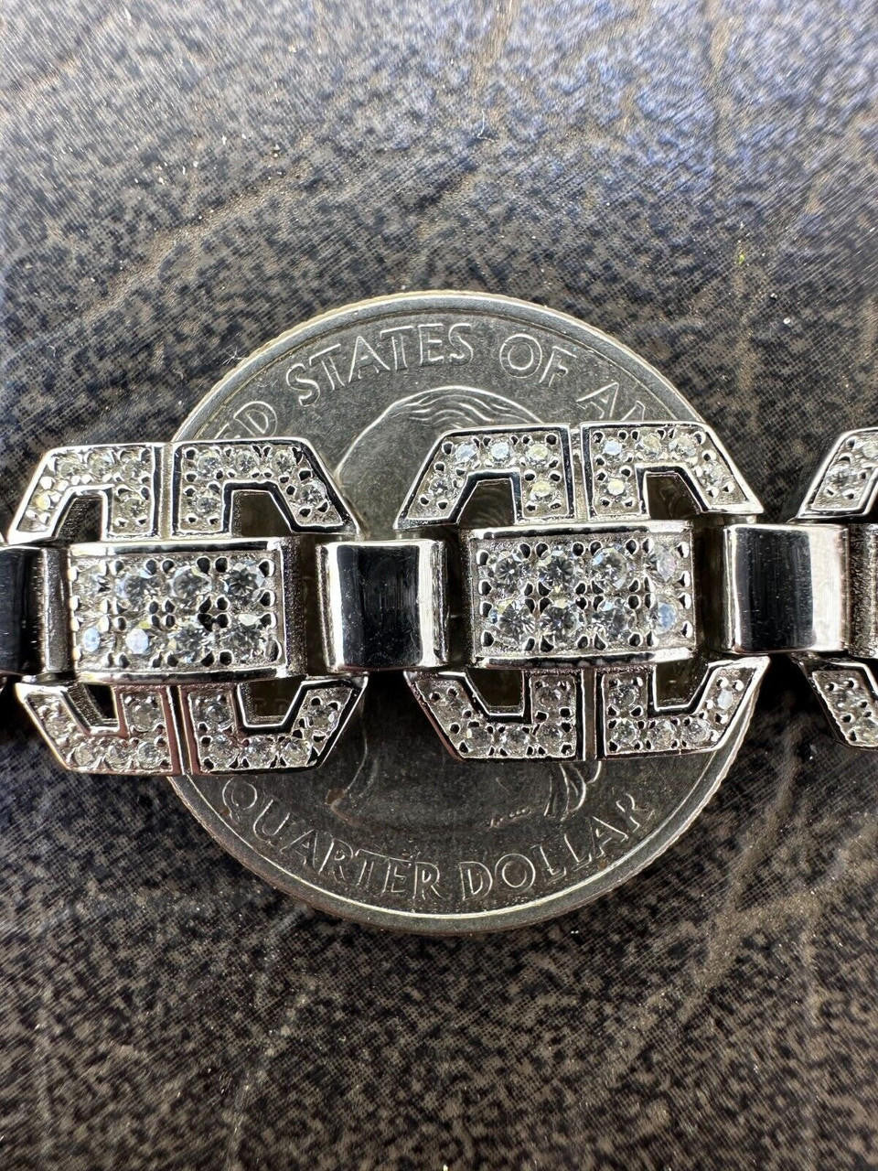 MOISSANITE Octagonal Custom Link Bracelet Iced Out - 925 Silver - 12mm - 7"-8.5"