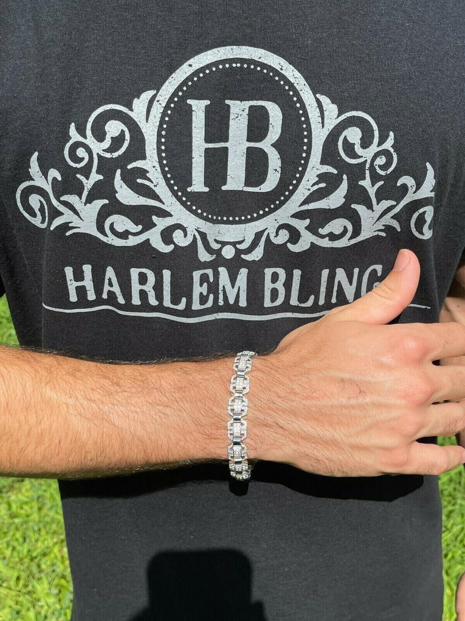 MOISSANITE Octagonal Custom Link Bracelet Iced Out - 925 Silver - 12mm - 7"-8.5"