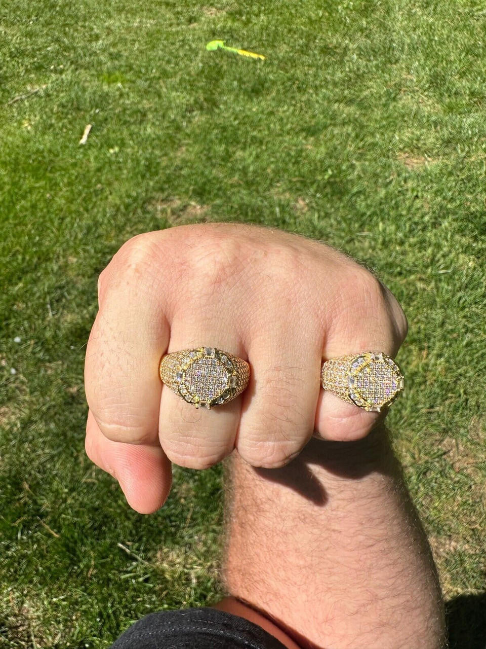 MOISSANITE The Rizz Iced Out Ring - 14k Gold Vermeil 925 Silver