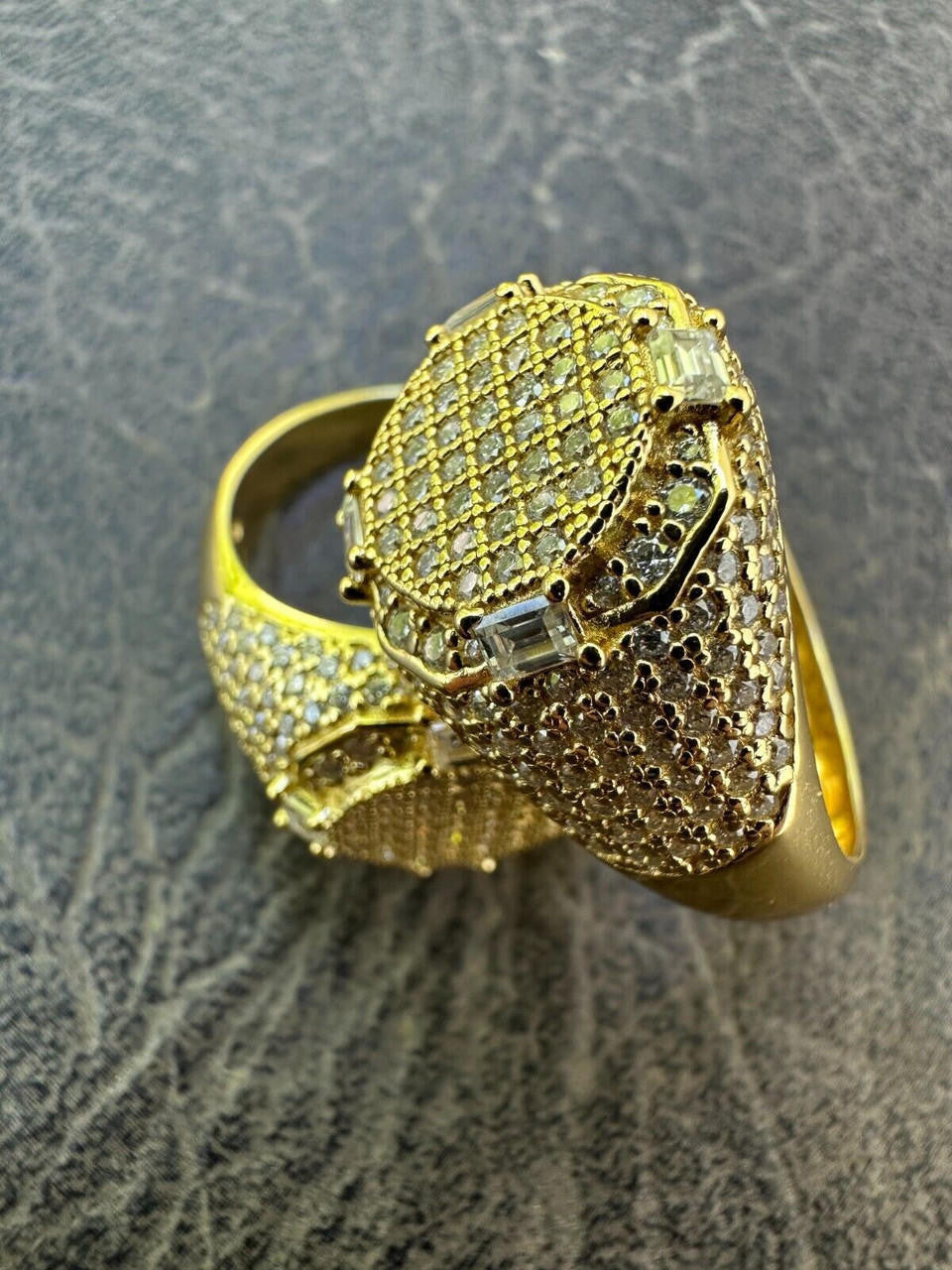 MOISSANITE The Rizz Iced Out Ring - 14k Gold Vermeil 925 Silver