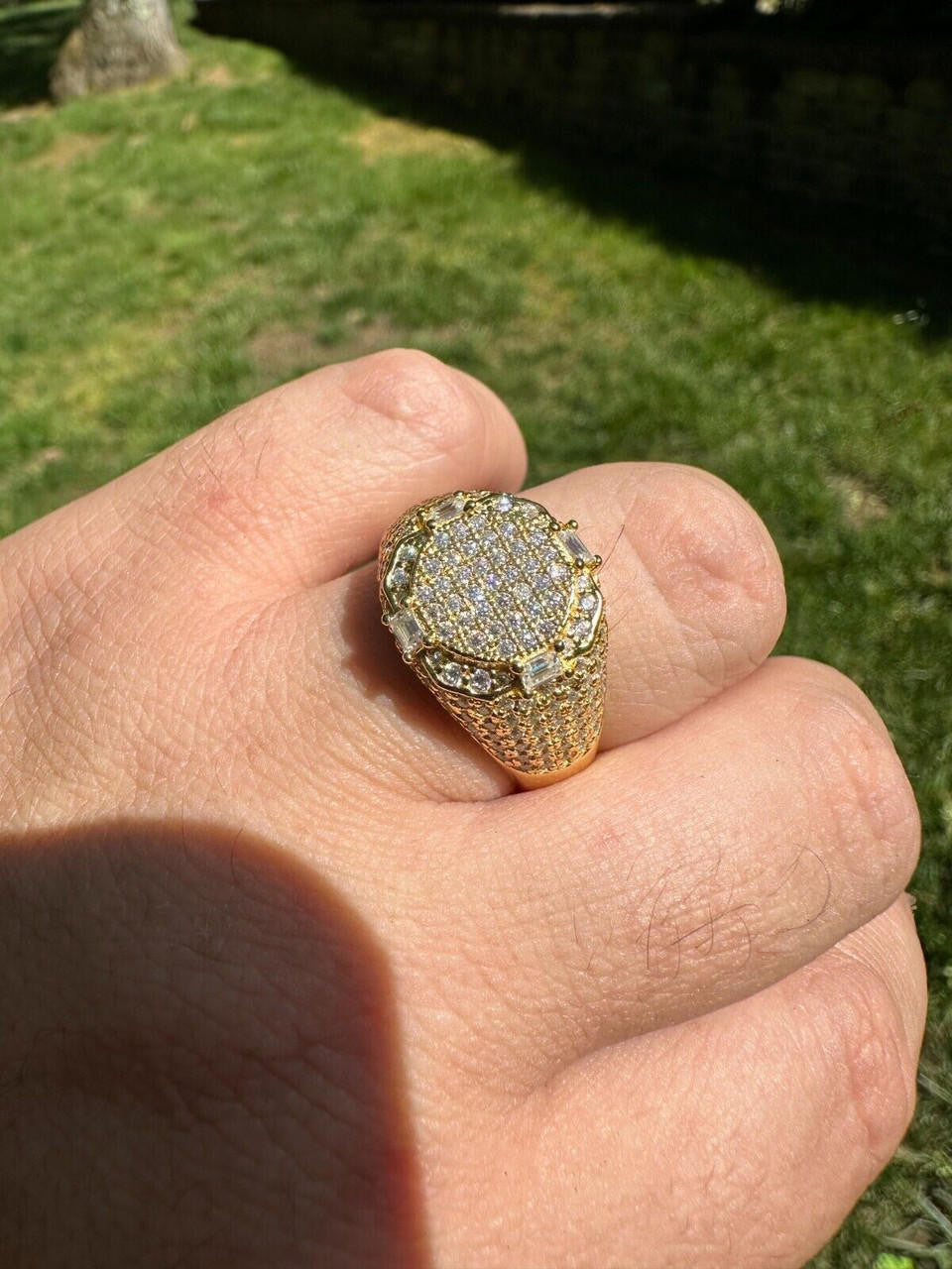 MOISSANITE The Rizz Iced Out Ring - 14k Gold Vermeil 925 Silver