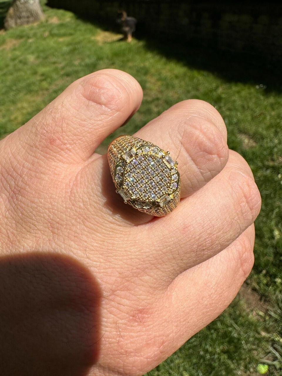 MOISSANITE The Rizz Iced Out Ring - 14k Gold Vermeil 925 Silver