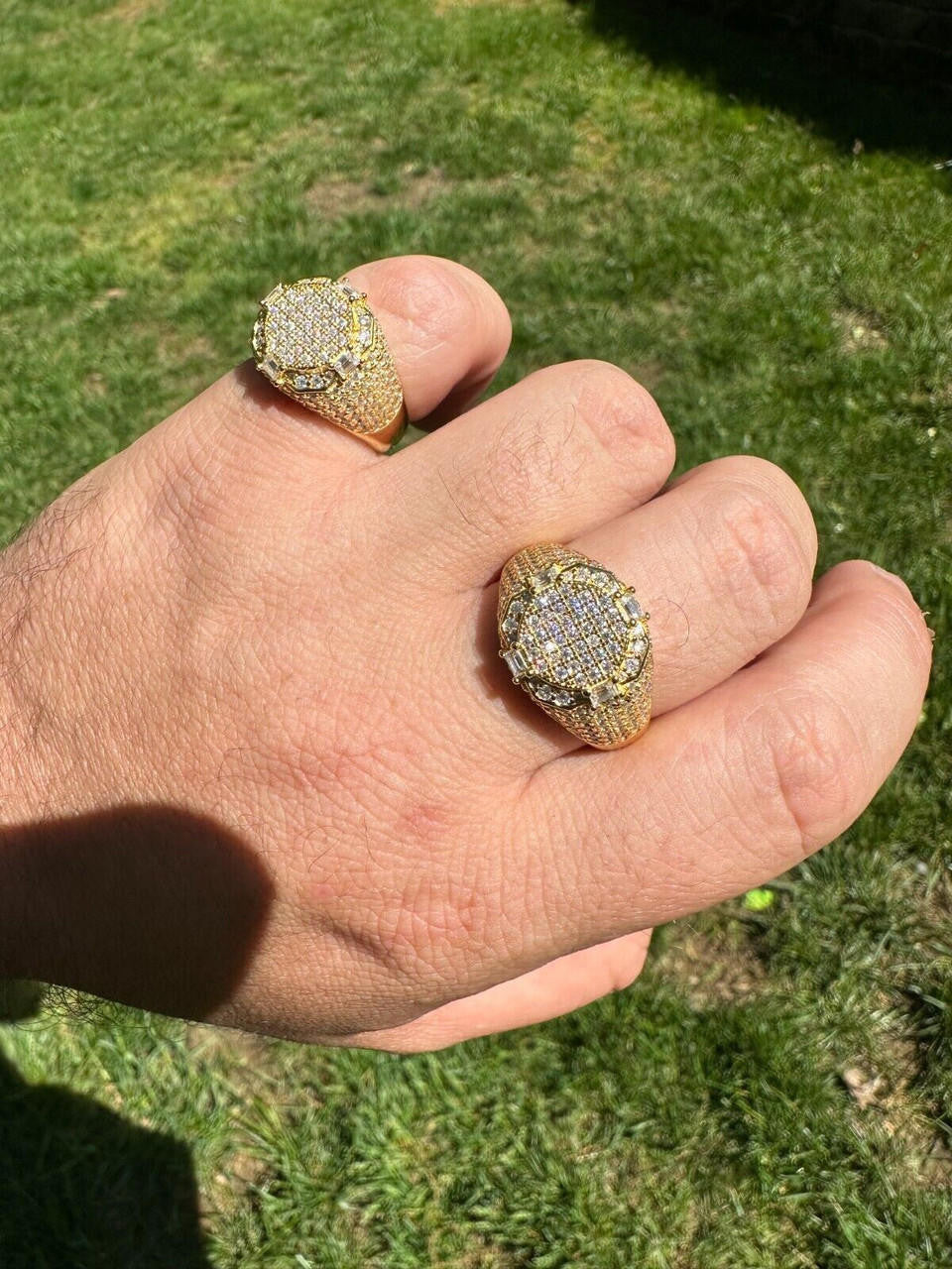 MOISSANITE The Rizz Iced Out Ring - 14k Gold Vermeil 925 Silver