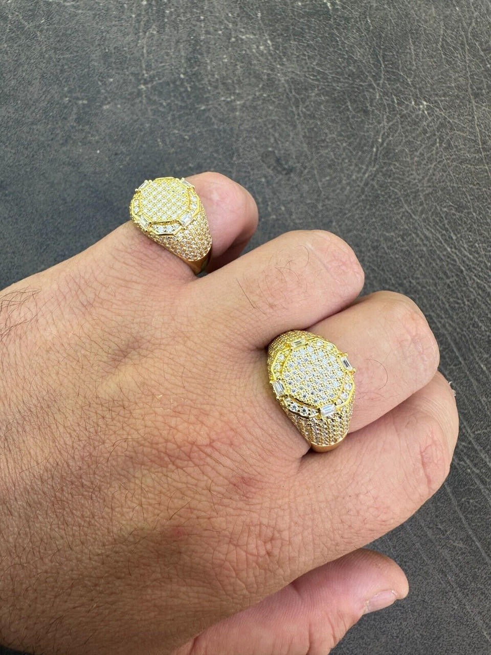 MOISSANITE The Rizz Iced Out Ring - 14k Gold Vermeil 925 Silver