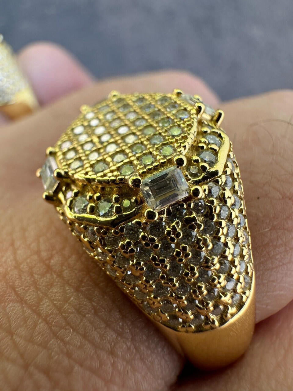 MOISSANITE The Rizz Iced Out Ring - 14k Gold Vermeil 925 Silver