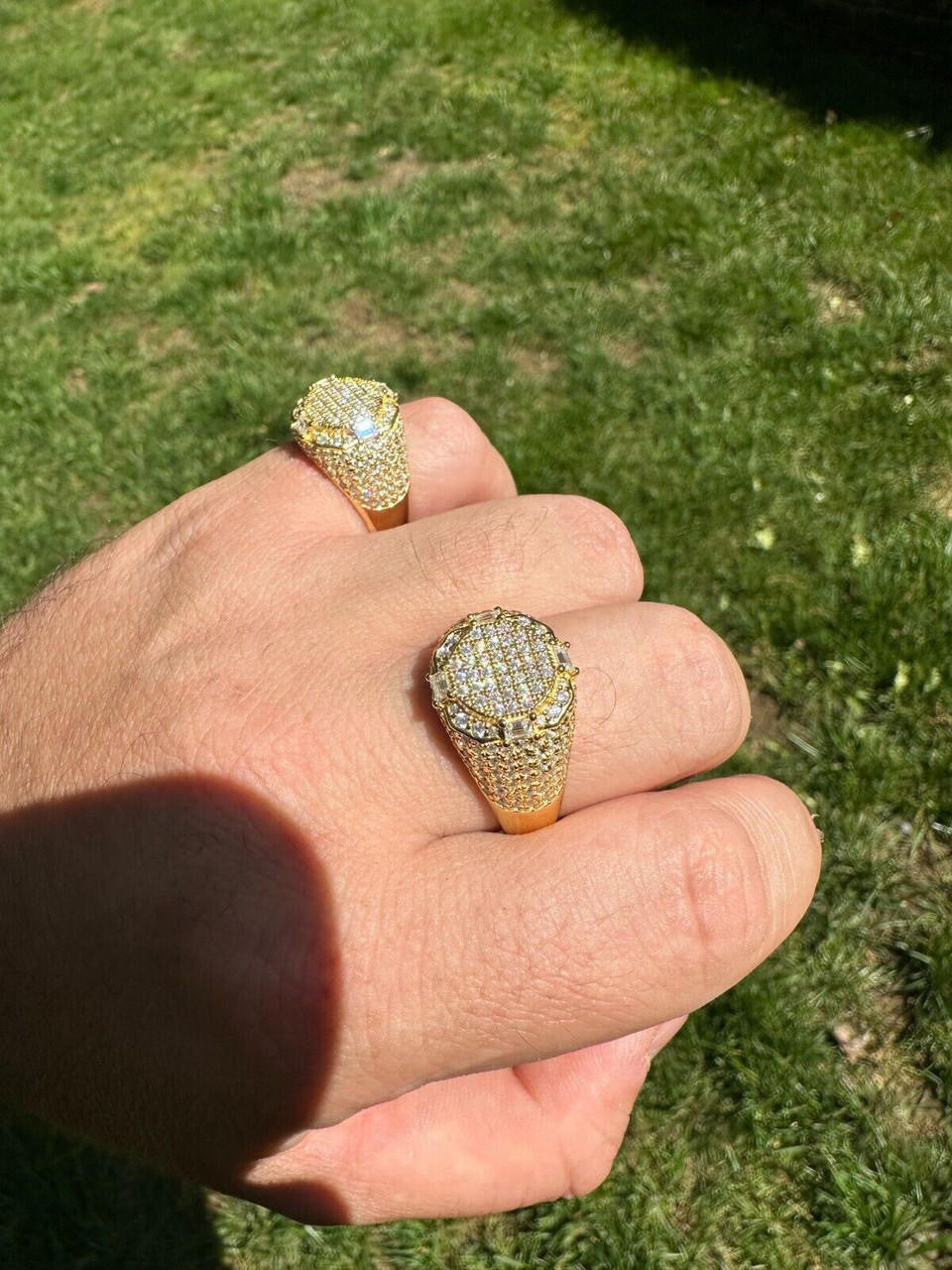 MOISSANITE The Rizz Iced Out Ring - 14k Gold Vermeil 925 Silver